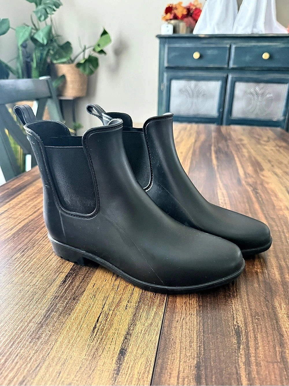 A new day Original Chelsea Rain Boots Black Ankle Boots US 7